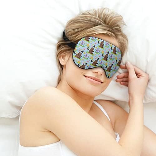Caráter de urso Teddy Pose Máscara de olho macio Máscara de sono eficaz conforto conforto com cinta elástica ajustável