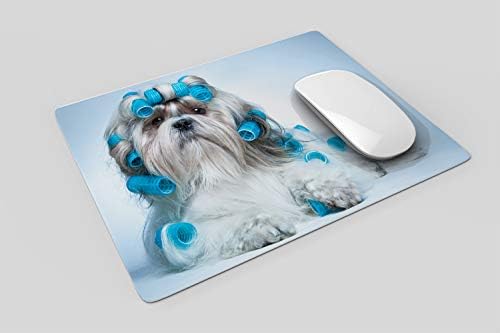 Yeuss Dog Lover Desktop Mouse Decorative Mouse Pad Xishi Fashion Dog Helping Hairn Salon Visualização close-up
