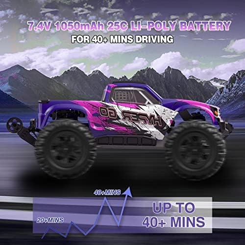 RC Monster Hyper Go H16H 1:16 4x4 GPS RC Cars para adultos, velocímetro de aplicativo, RTR de caminhões RC