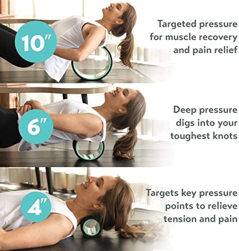 Rolo de roda+ rolo de espuma para alívio da dor nas costas, terapia muscular e massagem de tecido profundo