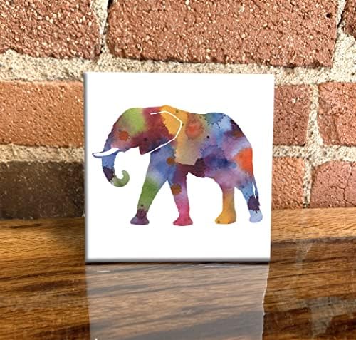 Elefante abstrato em aquarela de arte decorativa