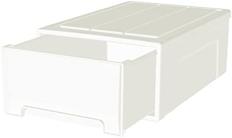 Cetomo 14L*3 Gaveta de armazenamento compacta de empilhamento, organizador de gavetas de plástico com