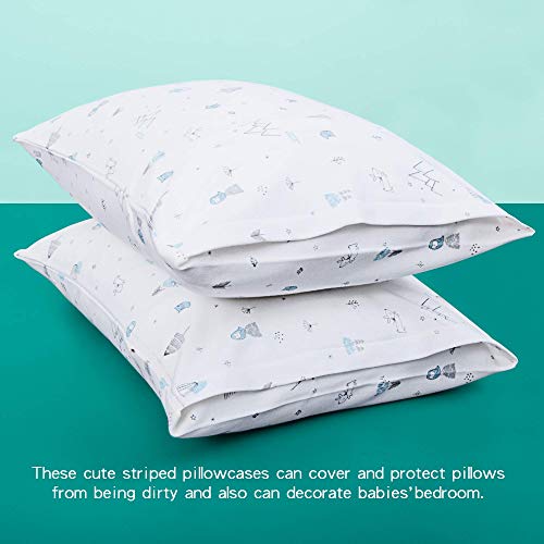 NTBAY 2 Pacote de camisa natural Cotton Toddler Brophases, travesseiros de viagem de tecido