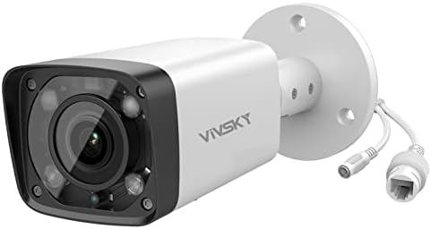 Câmera de segurança de bala IP de 4MP Varifocal, 5x de 5x Zoom óptico Motorizado 2,7 ~ 13,5 mm VF