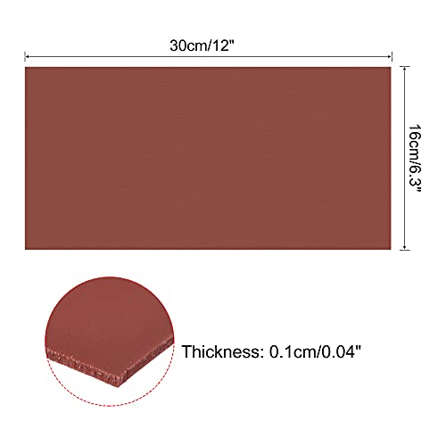 Meccanixity Silicone Rubber Sheet Bat com adesivo 16x30cm/6,3x12 polegada Red Rubber Pad para tira de