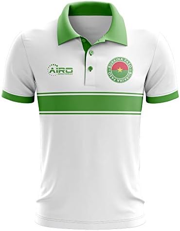 Airosportwear Burkina Faso Concept Stripe Polo Football Soccer Jersey
