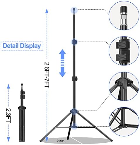 Kit de suporte para cenários de estúdio de vídeo eMart, 7 × 10 pés de suporte fotográfico ajustável sistema com