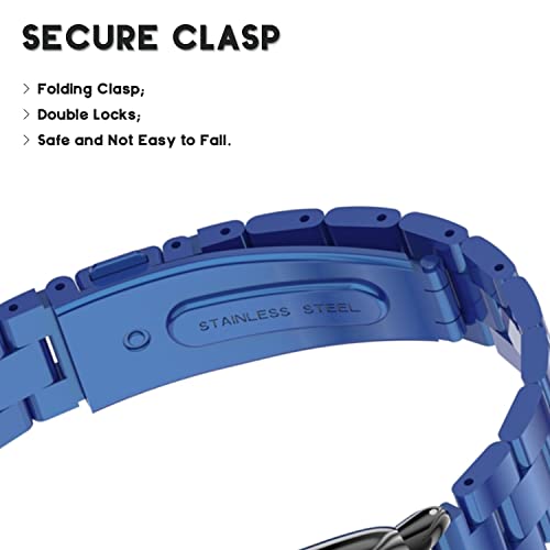 EIEUUK Compatível com Fitbit Luxe/Luxe SE Metal Band, Substituição de pulseira de pulseira de aço inoxidável
