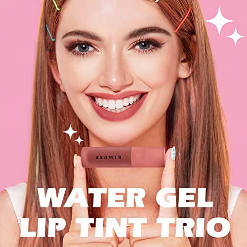 Kimuse Water Gel Lip Tint 6 Cores Conjunto e tonalidade de lábios de água