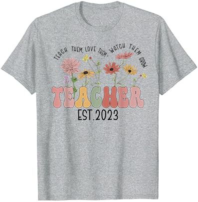 Professor Est. 2023 Vida do professor novo professor estabelecido 2023 camiseta