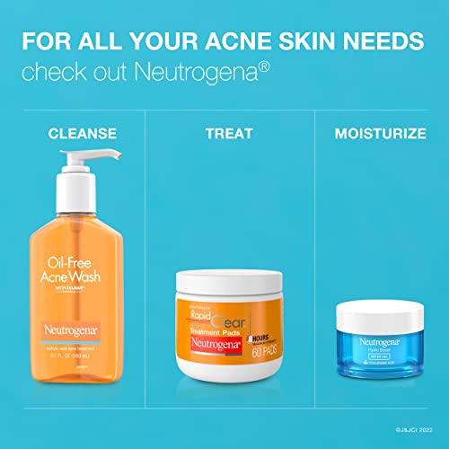 Neutrogena Rápida Clear resistência máxima A acne face almofadas com 2% de medicação para tratamento de acne