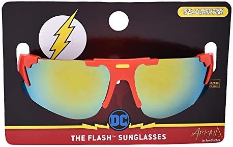 Sun-Staches licenciados Marvel Flash Kids Sports Wrap Sunglasses Fantas Sombras Arkaid UV400, Multicolor,