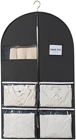 Saco de roupas de bolso multi -bolso respirável espessado, bolsa de terno para armazenamento