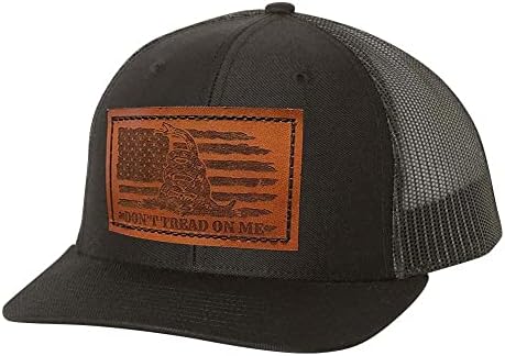 Preserve a liberdade de vestuário masculino bandeira americana cobra a laser gravado em couro de caminhão