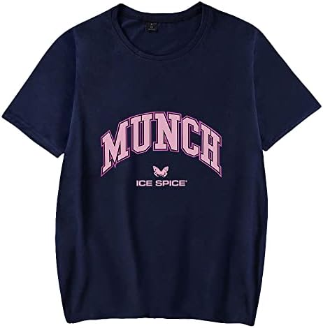 Ice Spice T-Shirt Rapper Merch Merch Logo T-shirt Mulheres Menina Moda Moda de verão Casual Prind