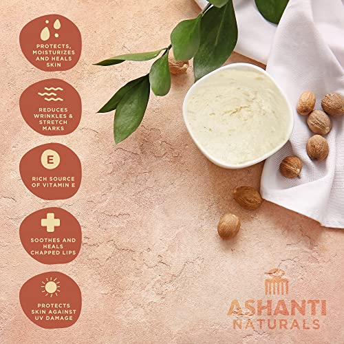 Ashanti Naturals chicoteou manteiga de karith para a pele | Manteiga corporal africana para mulheres