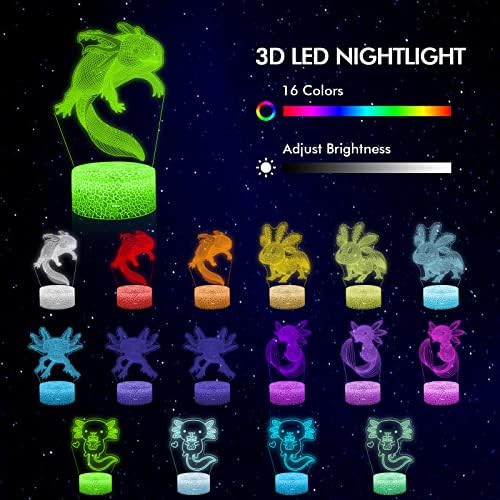UPIHO Night Light, Lâmpada de Ilusão 3D com Remoto e Touch 16 Alterações de Cores Planqueiras,
