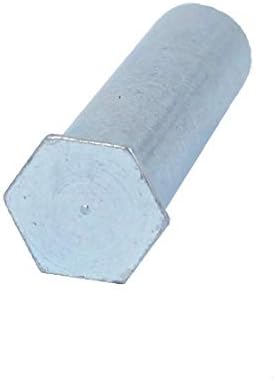 X-Dree carbono aço zinco Cabeça hexadecimal fixa completa Clicando o tom de prata M4x30mm 50pcs (Acero al carbono