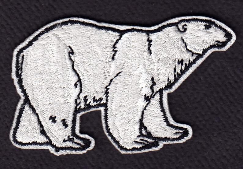 Ferro de urso polar em animais bordados do zoológico do Ártico