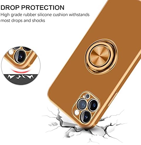BENTOBEN iPhone 12 Pro Case com suporte de anel de 360 ​​°, Slim Kickstand Suporte de Kickstand Carro Montante