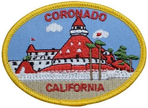 Coronado Iron on Applique Patch - Southern CA, San Diego, California Badge 3,5 - Para chapéus, camisas, sapatos,