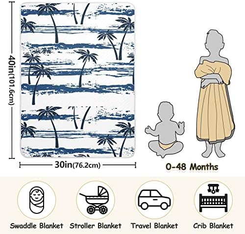 Palmeiras do mar de Mchiver Cobertores de bebê para meninas meninos recebendo cobertores menina cobertor cobertor