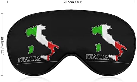 Mapa Bandeira da Itália Funny Sleep Eye Máscara macia tampa dos olhos com cinta ajustável Eyeshade noturna