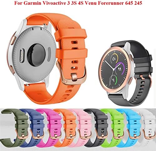 Daikmz 18 mm de pulso de silicone de 20 mm para Garmin Vivoactive 3 4s Garmin Venu Smart Watch Band para Forerunner