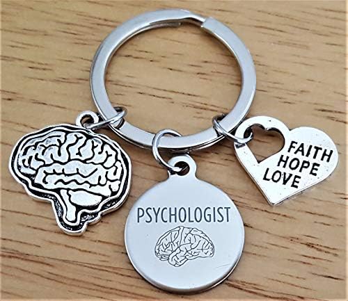 Keychain psicólogo, psicólogo infantil Keychain, Psicologia, Psych Student Gift, Keychain Brain Human,