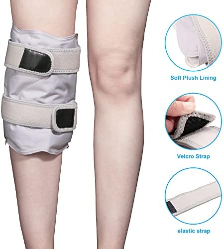 Pacote de gelo do joelho com lesões por compressão reutilizável terapia de calor frio | Cirurgia de joelho Pacote de calor frio Pacote de embrulho Substituição | Presente de esportes para homens mulheres