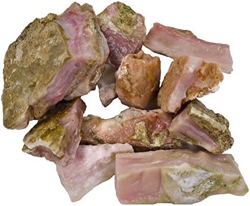 Gemas hipnóticas 1 lb Opal rosa em massa áspero do Peru - Pedras cruas naturais grandes de 1 e rochas de