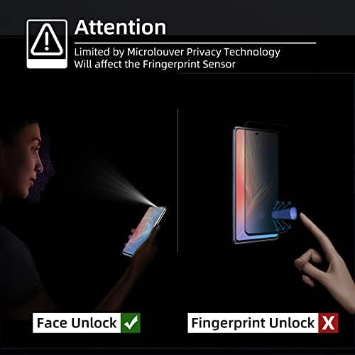 Amleute 【3+1 pacote】 Samsung Galaxy S21FE Protetor de tela de privacidade, vidro temperado de 9h,