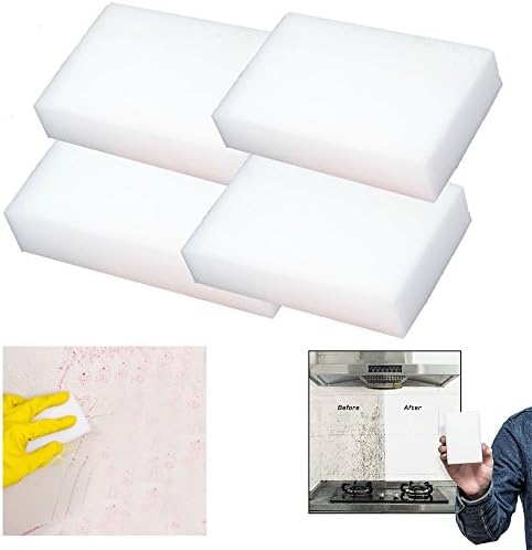 Pacote 4 Pacote Borda branca esponja esponja Magic Sponge Home Kitchen Bathroom limpear Borracha