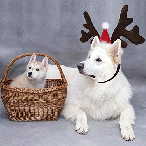 1pc Christmas Antlers Hair Dog Cat Decorações de Natal decorativas