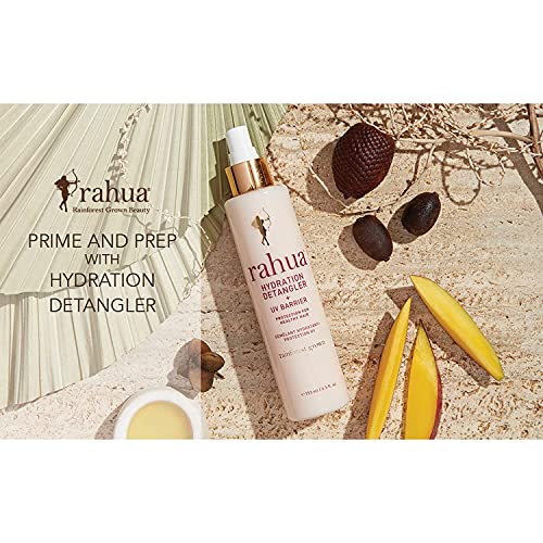 Rahua Hydration Detangler + barreira UV, 6,5 fl oz, fórmula hidratante suaviza cabelos, frighes