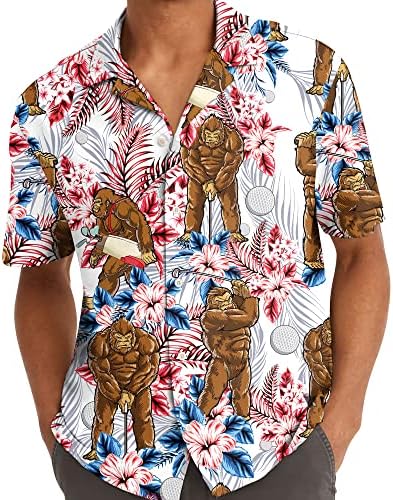 Camisa havaiana americana bigfoot