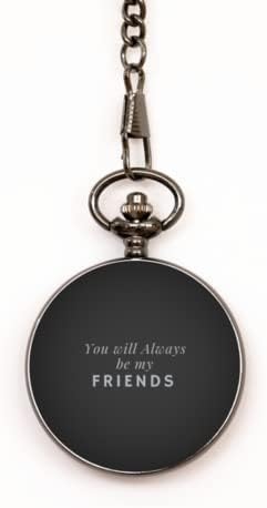 Vocês são meus amigos forver, proposta de mensagens de amor gravada no relógio de bolso de memória para amigo.