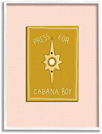 Stuell Industries Press para Cabana Boy Botão de texto rosa espirituoso, Design de Jen Bucheli