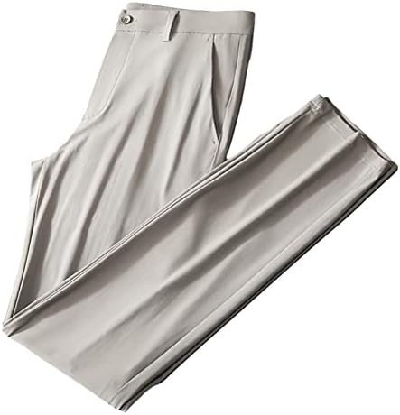 Maiyifu-GJ Men Slim Fit Stretch Pant Summer Summer Casual Suit de calça de negócios resistente a rugas leves de