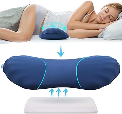 Pillow de suporte lombar ajustável Restcloud para o travesseiro de suporte de espuma de memória para dormir para o travesseiro de suporte para alívio da dor lombar, travesseiro traseiro para dormir, travesseiro de suporte lombar para cama e cadeira