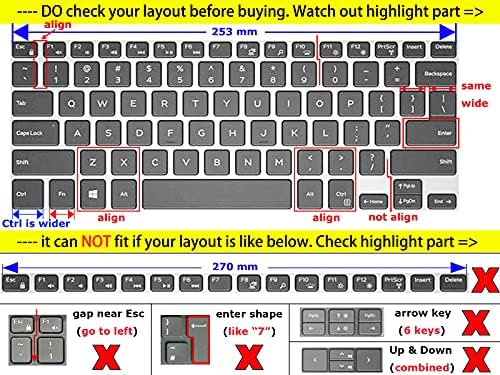 Protetor de teclado nos EUA Protetor de capa de pele Compatível para 11,6 '' Dell Inspiron 11-3162 11-3168
