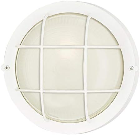 Iluminação de Westinghouse 6783600 Acessório de parede externo de uma luz, acabamento branco, lente de vidro