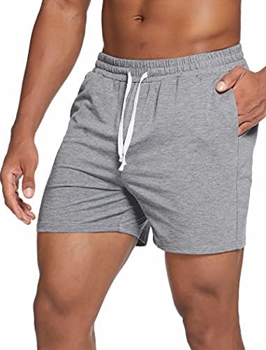Deyeek Mens 5,5 polegadas Lounge Pijama shorts de algodão seco rápido shorts shorts elásticos de ginástica