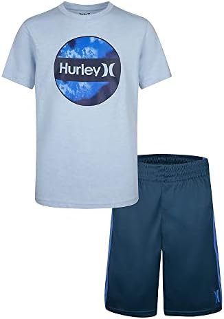 Camiseta gráfica de Hurley Boy e shorts de duas peças