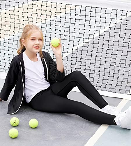 Zaclotre Girls Athletic Leggings Kids Kids High Cídica Yoga Tennis Runnig Workout sem pés Calças