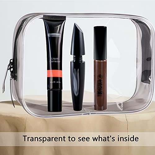 Sacos de viagem transparentes para produtos de higiene pessoal, bolsa de higieness clara e clara, 3 bolsa transparente