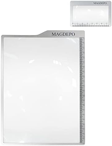 Magdepo 3x Página completa Lente de ampliação Folha de medição de plástico flexível Ultra-fingin