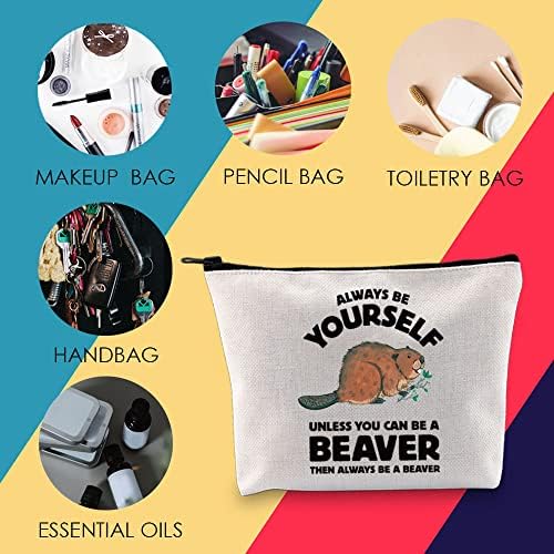 Beaver Lover Gift Beaver Cosmético Make Up Bag Beaver Makeup Zipper bolsa para mulheres meninas