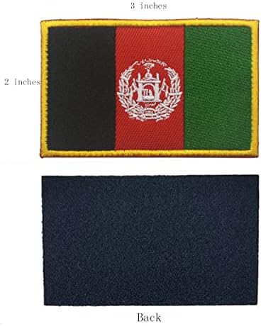 4 peças Tactical Afeganistão Patches de bandeira, Tactical Afeganistão Bandeira Patch 3,0 x 2,0 polegadas