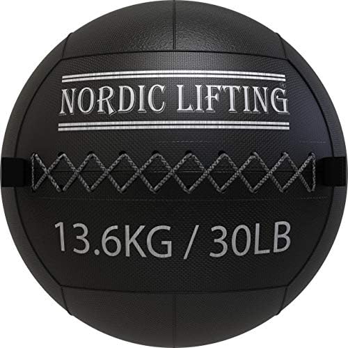 Bola de parede de elevação nórdica 30 lb pacote com mini stepper - vermelho